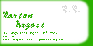 marton magosi business card